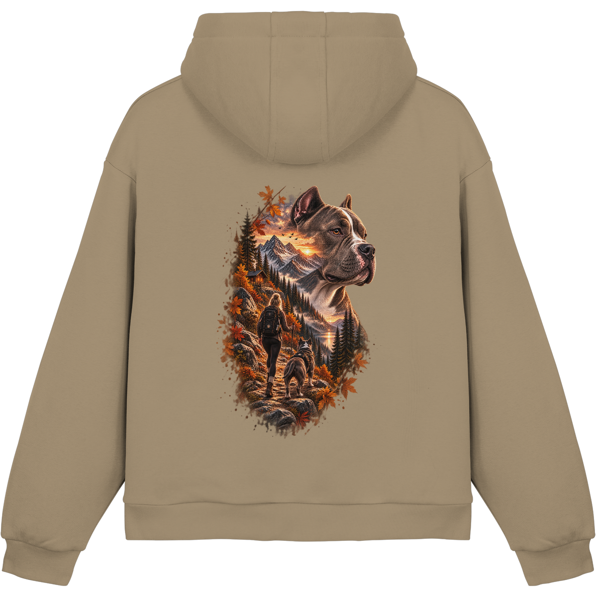 Dog Mountain Gray - Fluffy Boxcut Hoodie