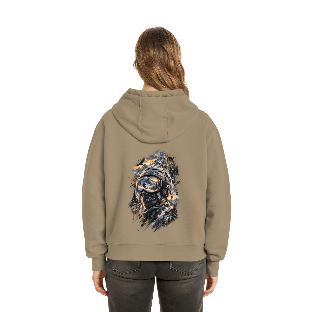 Ski Mountain - Fluffy Boxcut Hoodie