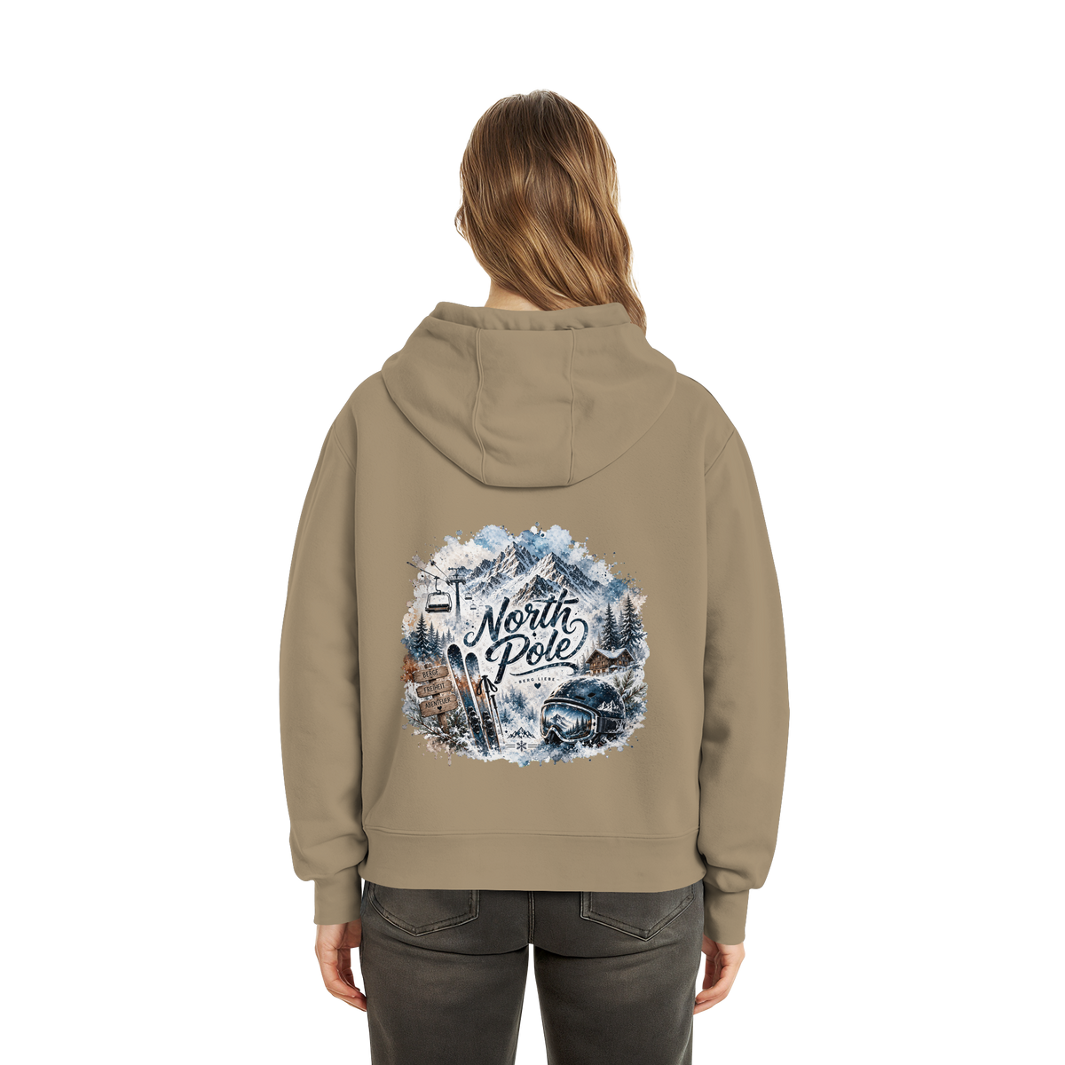 North Pole Ski - Fluffy Boxcut Hoodie