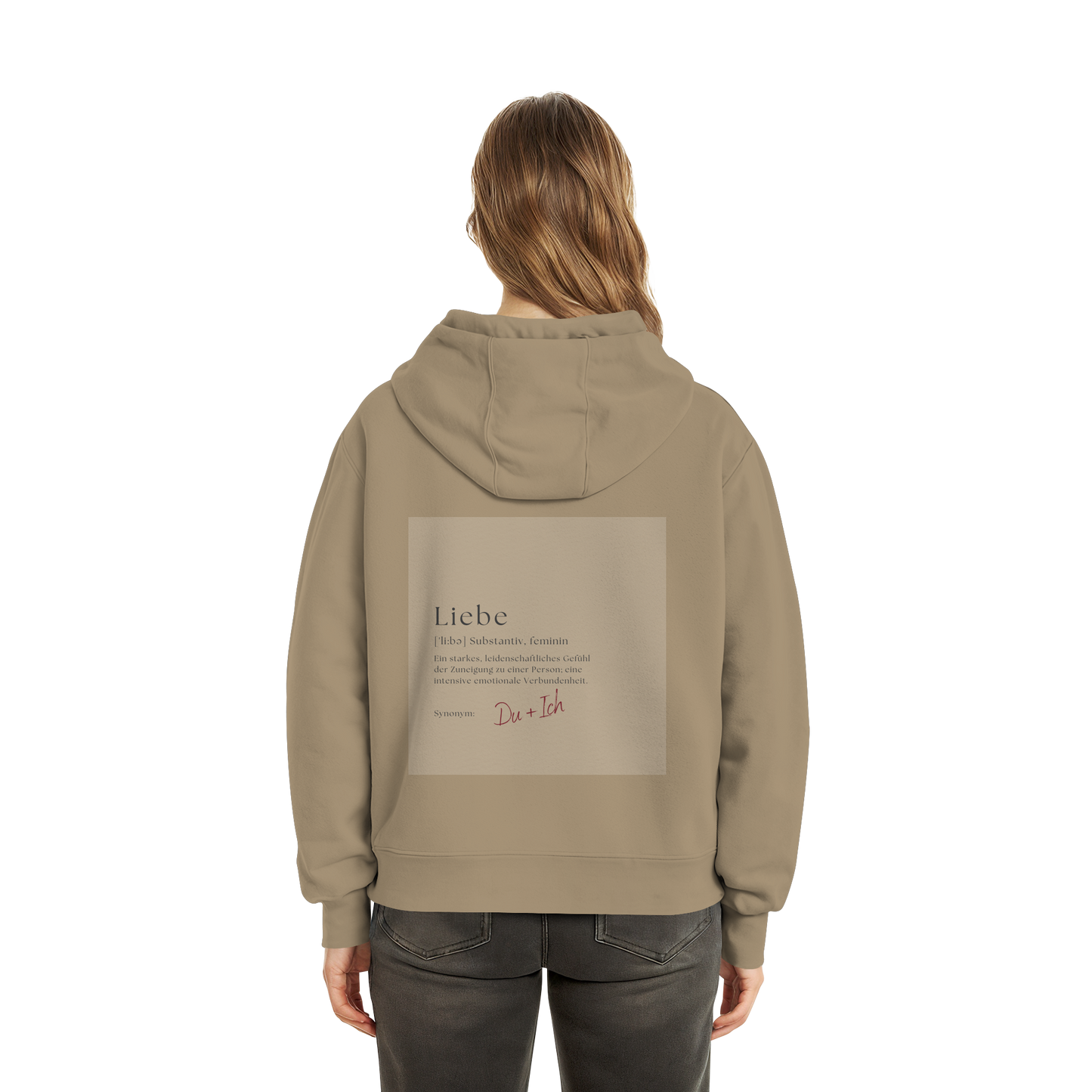 Liebe = Du+Ich - Fluffy Boxcut Hoodie