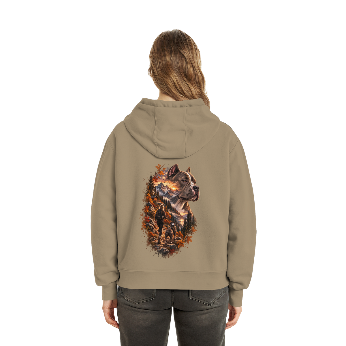 Dog Mountain Gray - Fluffy Boxcut Hoodie
