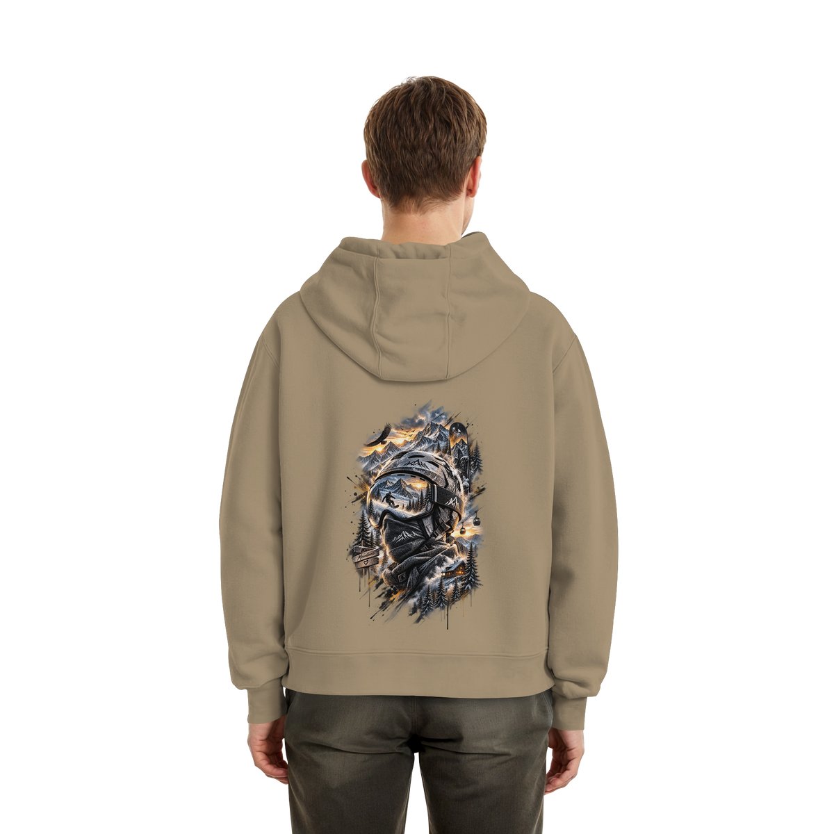 Ski Mountain - Fluffy Boxcut Hoodie