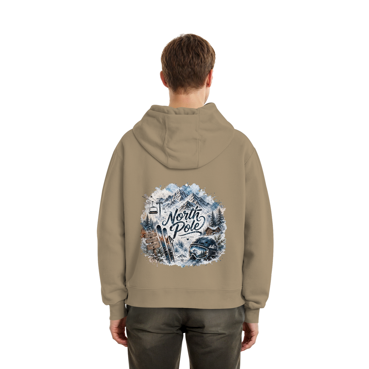 North Pole Ski - Fluffy Boxcut Hoodie