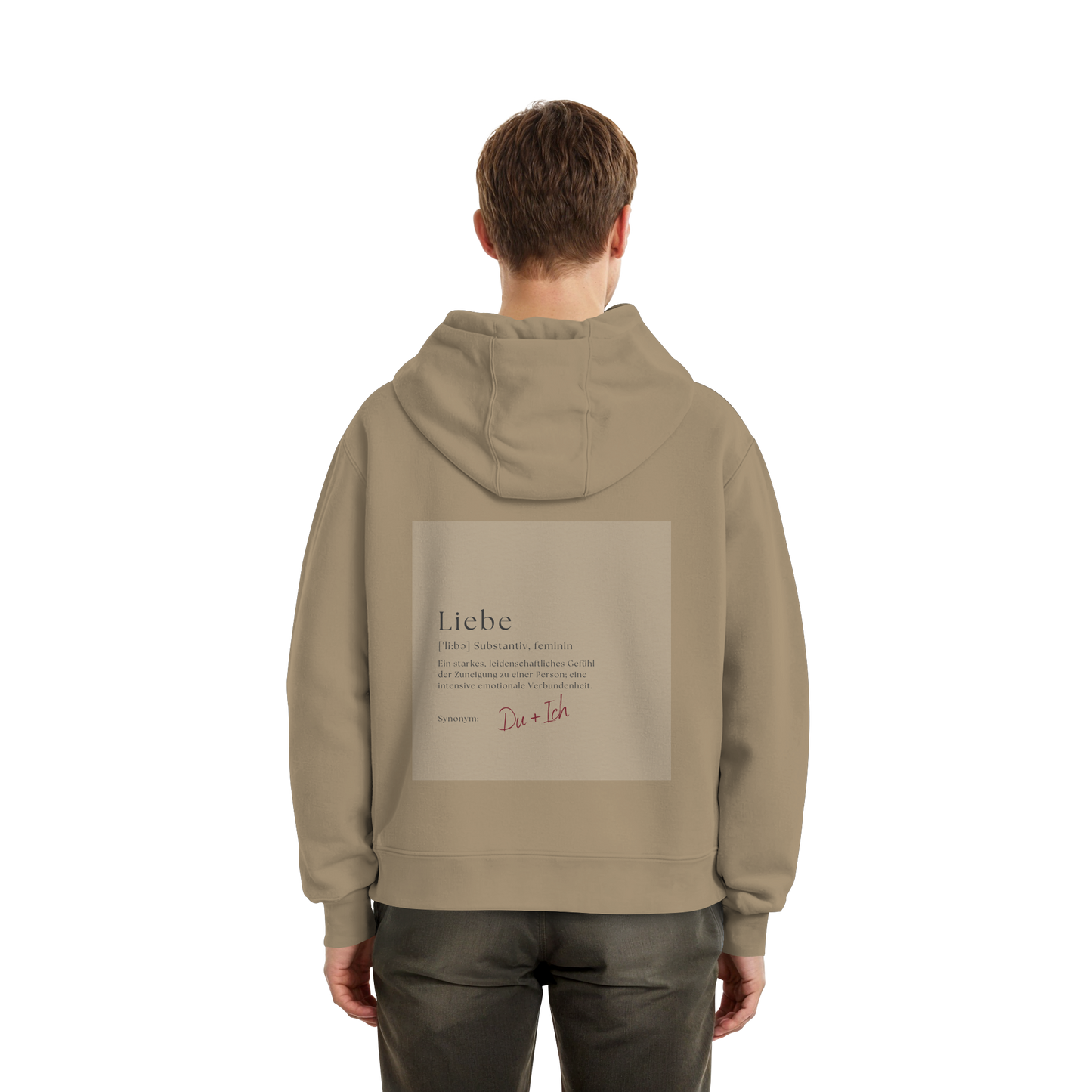 Liebe = Du+Ich - Fluffy Boxcut Hoodie