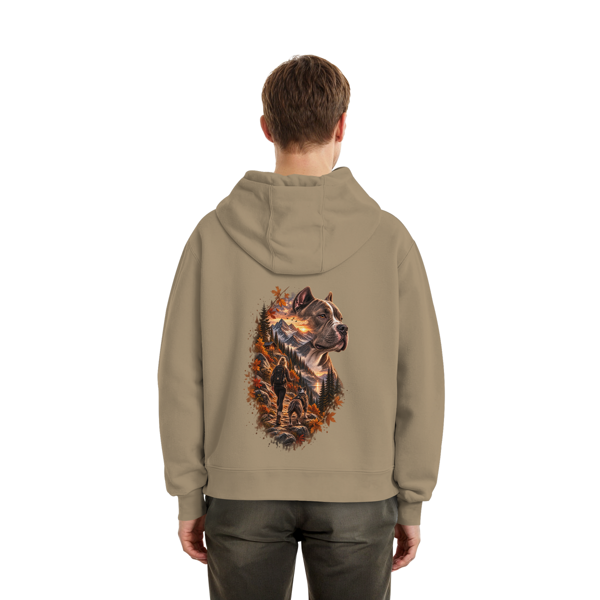 Dog Mountain Gray - Fluffy Boxcut Hoodie