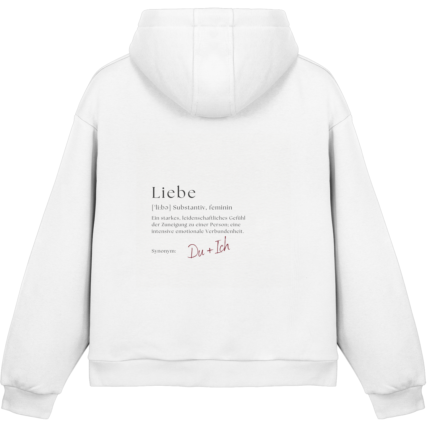 Liebe = Du+Ich - Fluffy Boxcut Hoodie