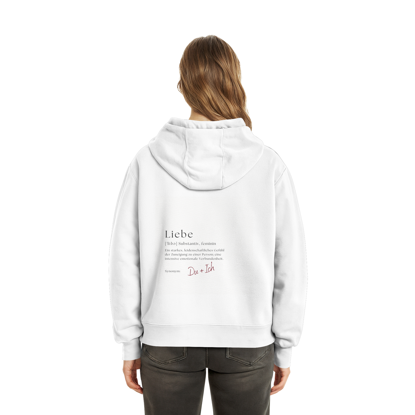 Liebe = Du+Ich - Fluffy Boxcut Hoodie