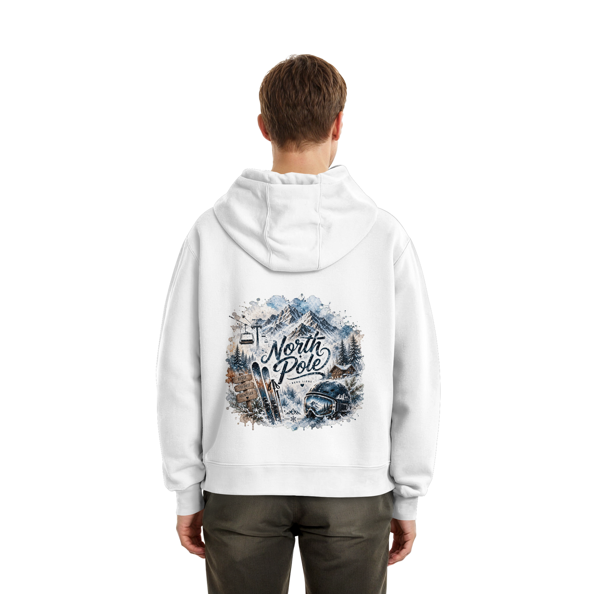 North Pole Ski - Fluffy Boxcut Hoodie