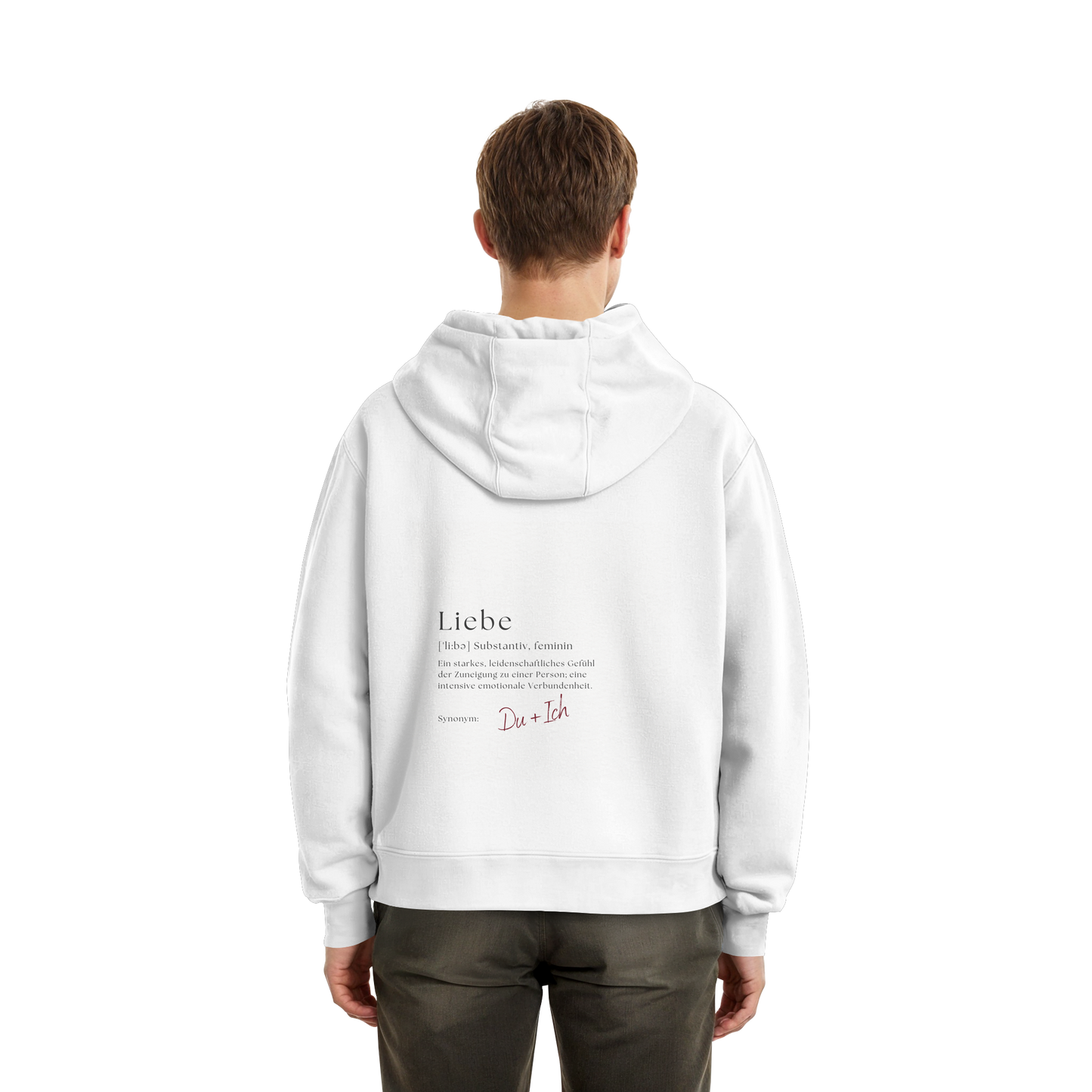Liebe = Du+Ich - Fluffy Boxcut Hoodie
