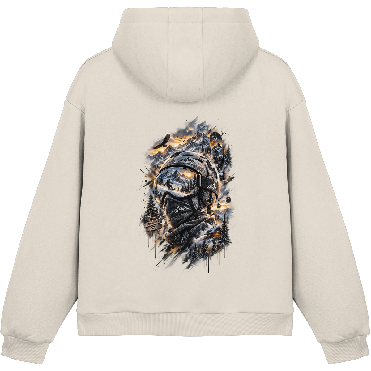 Ski Mountain - Fluffy Boxcut Hoodie