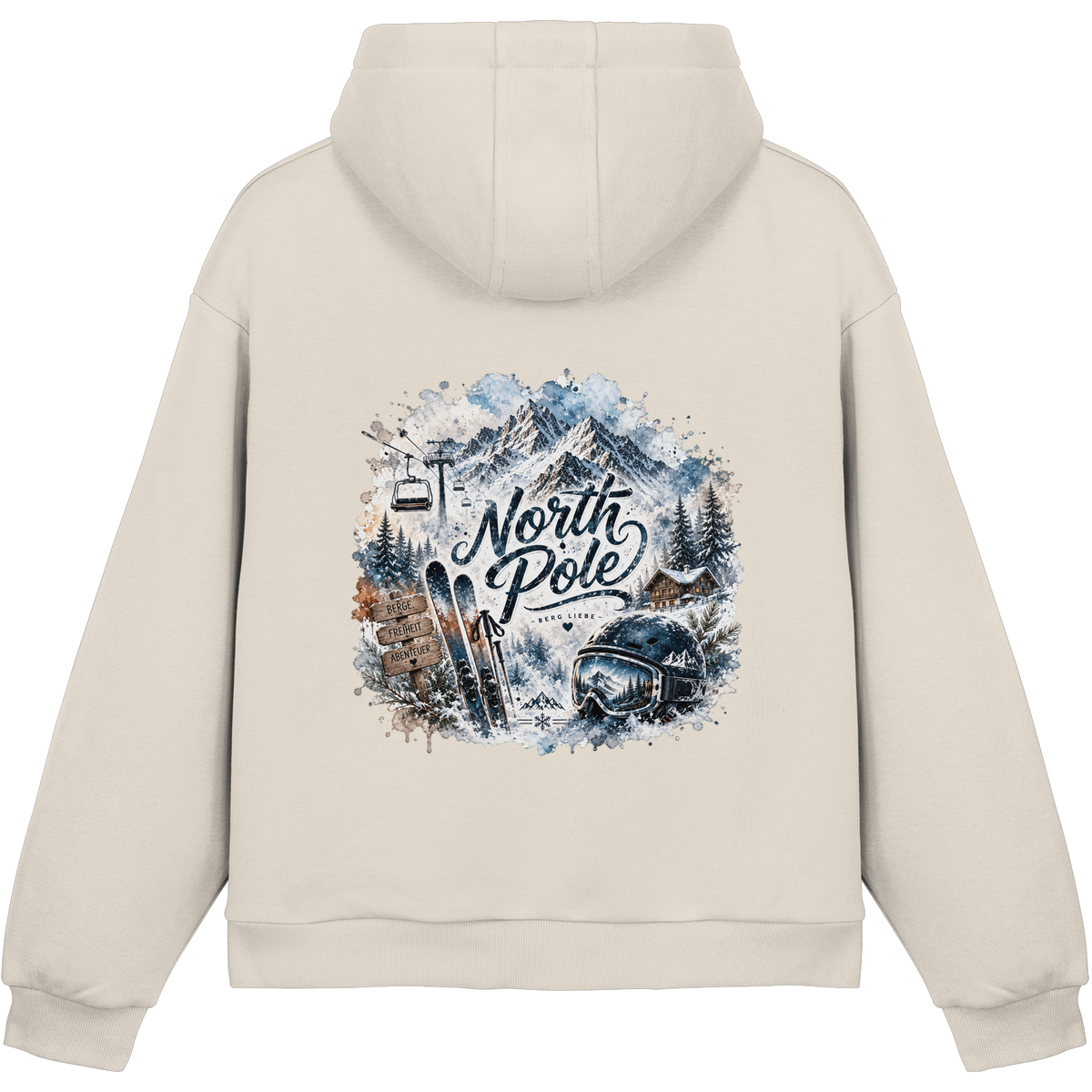 North Pole Ski - Fluffy Boxcut Hoodie