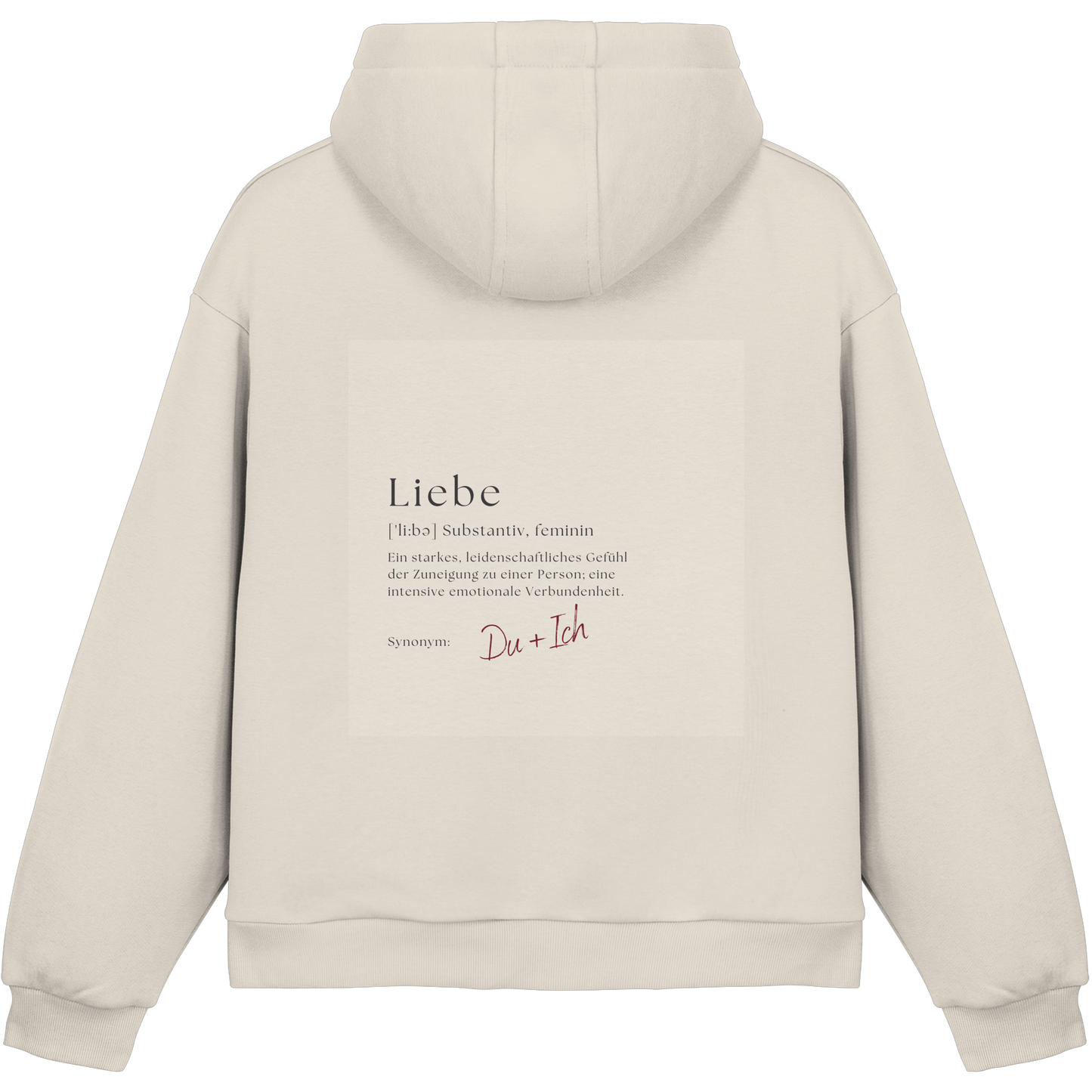 Liebe = Du+Ich - Fluffy Boxcut Hoodie