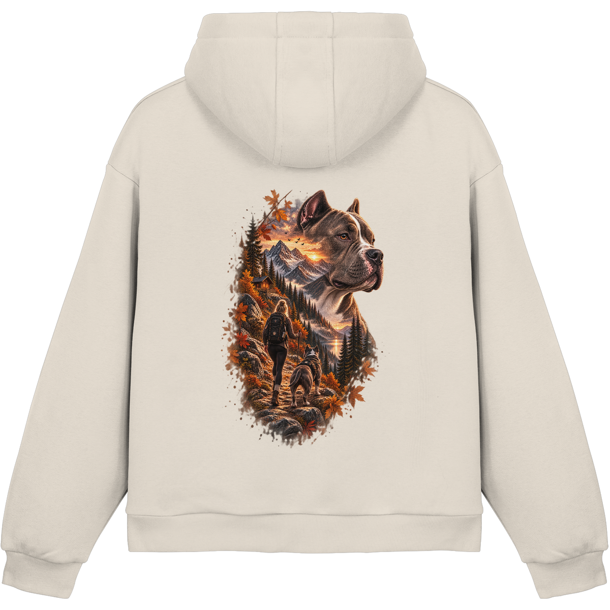 Dog Mountain Gray - Fluffy Boxcut Hoodie