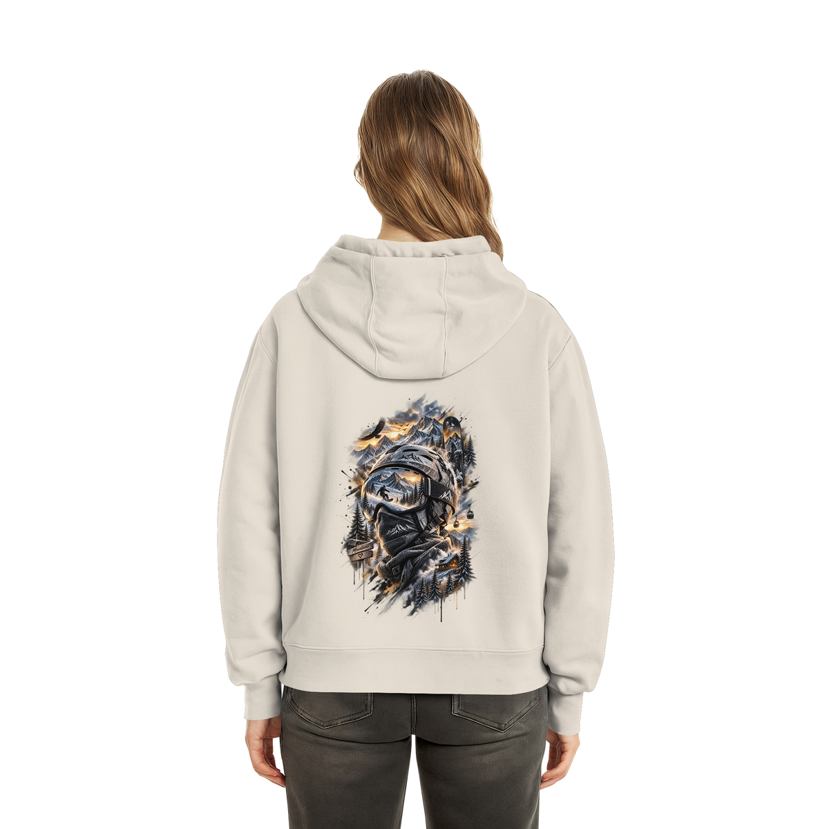Ski Mountain - Fluffy Boxcut Hoodie