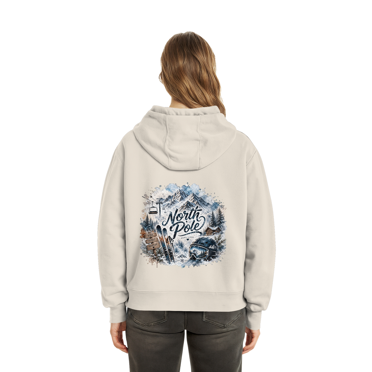 North Pole Ski - Fluffy Boxcut Hoodie