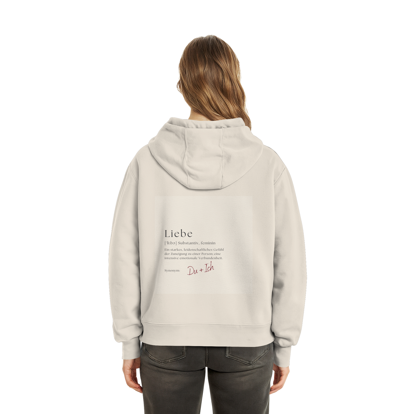 Liebe = Du+Ich - Fluffy Boxcut Hoodie