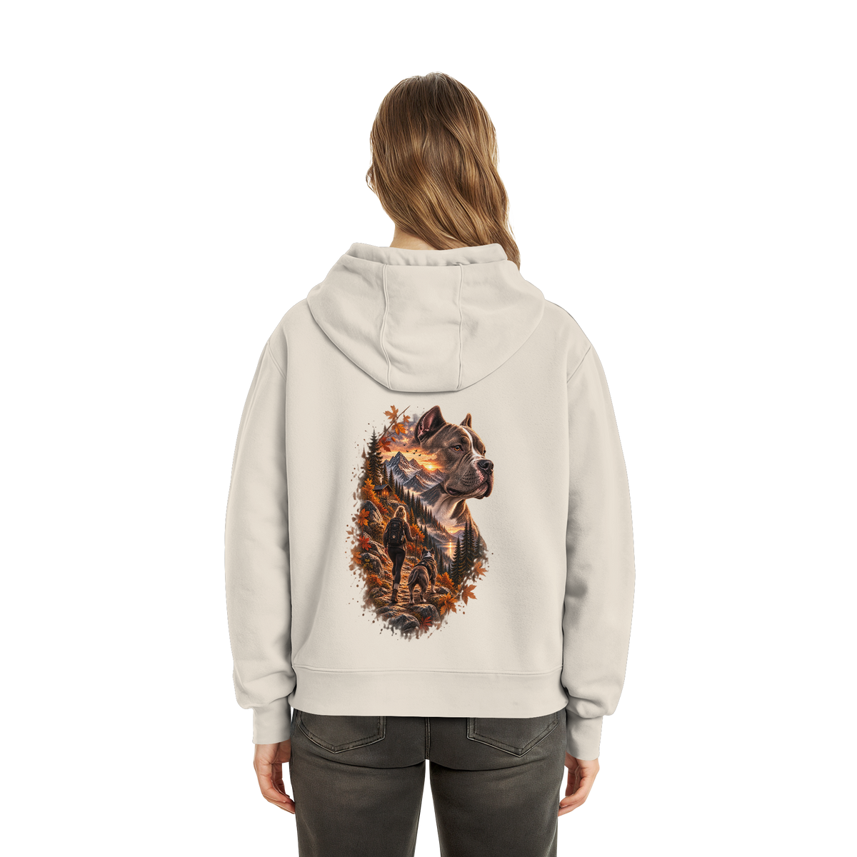 Dog Mountain Gray - Fluffy Boxcut Hoodie