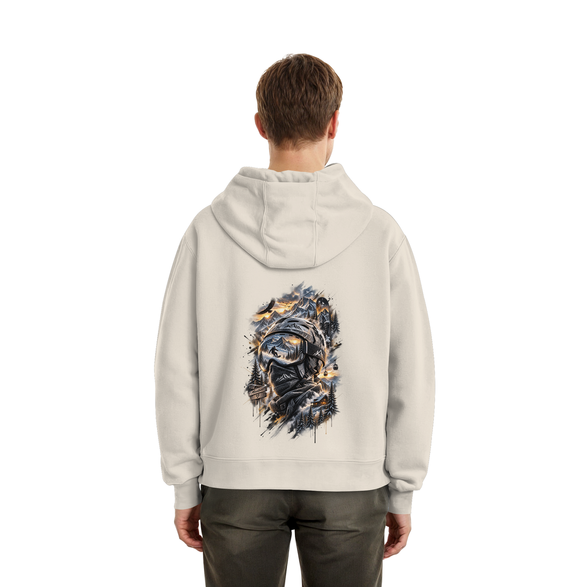 Ski Mountain - Fluffy Boxcut Hoodie