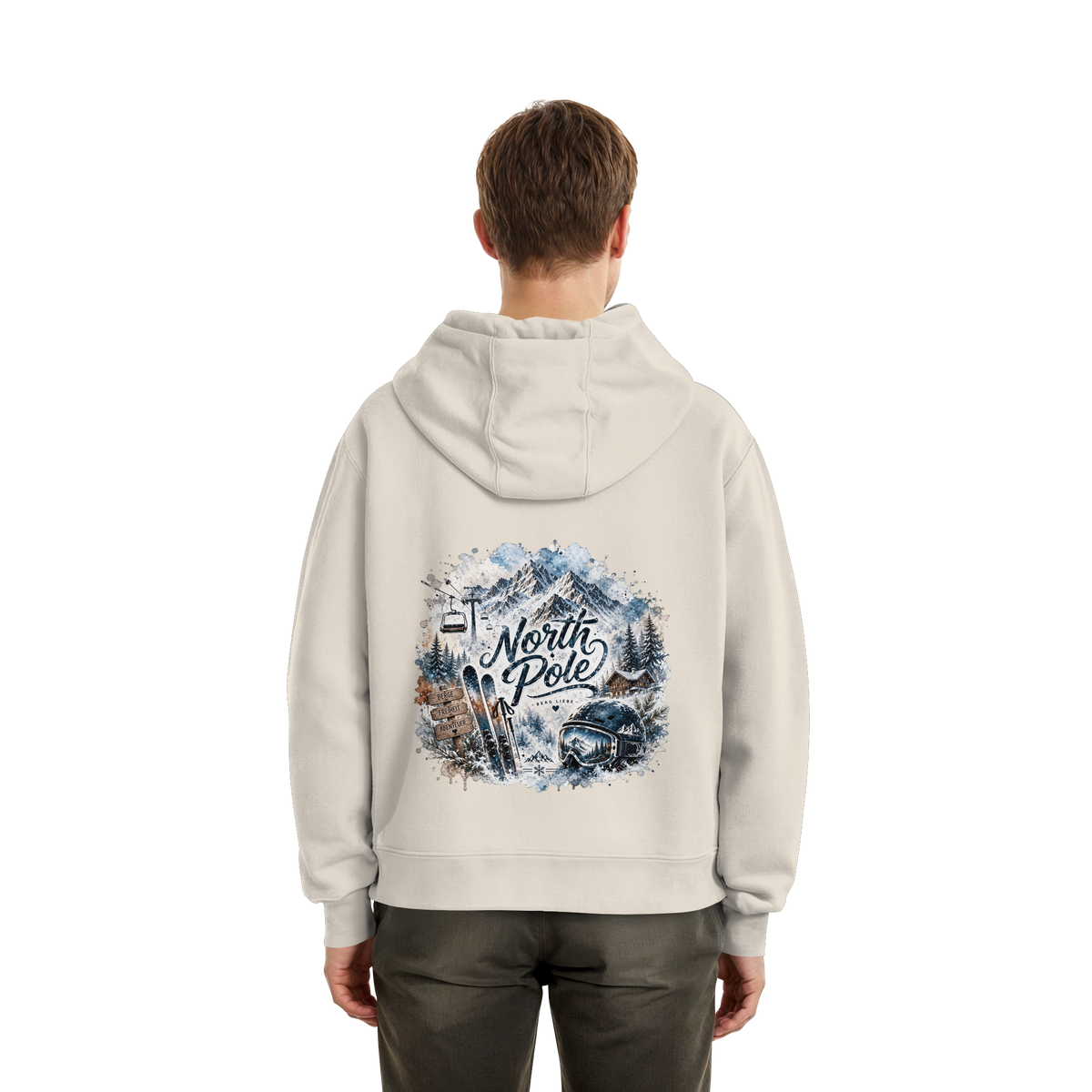 North Pole Ski - Fluffy Boxcut Hoodie