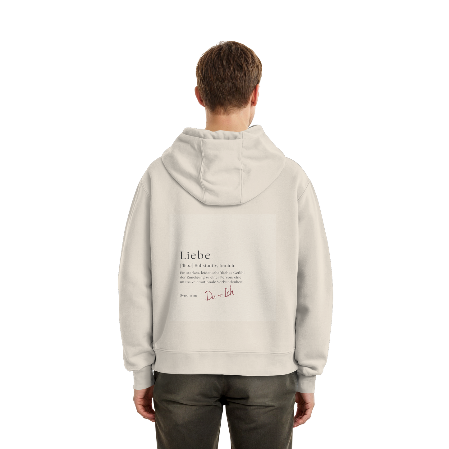 Liebe = Du+Ich - Fluffy Boxcut Hoodie