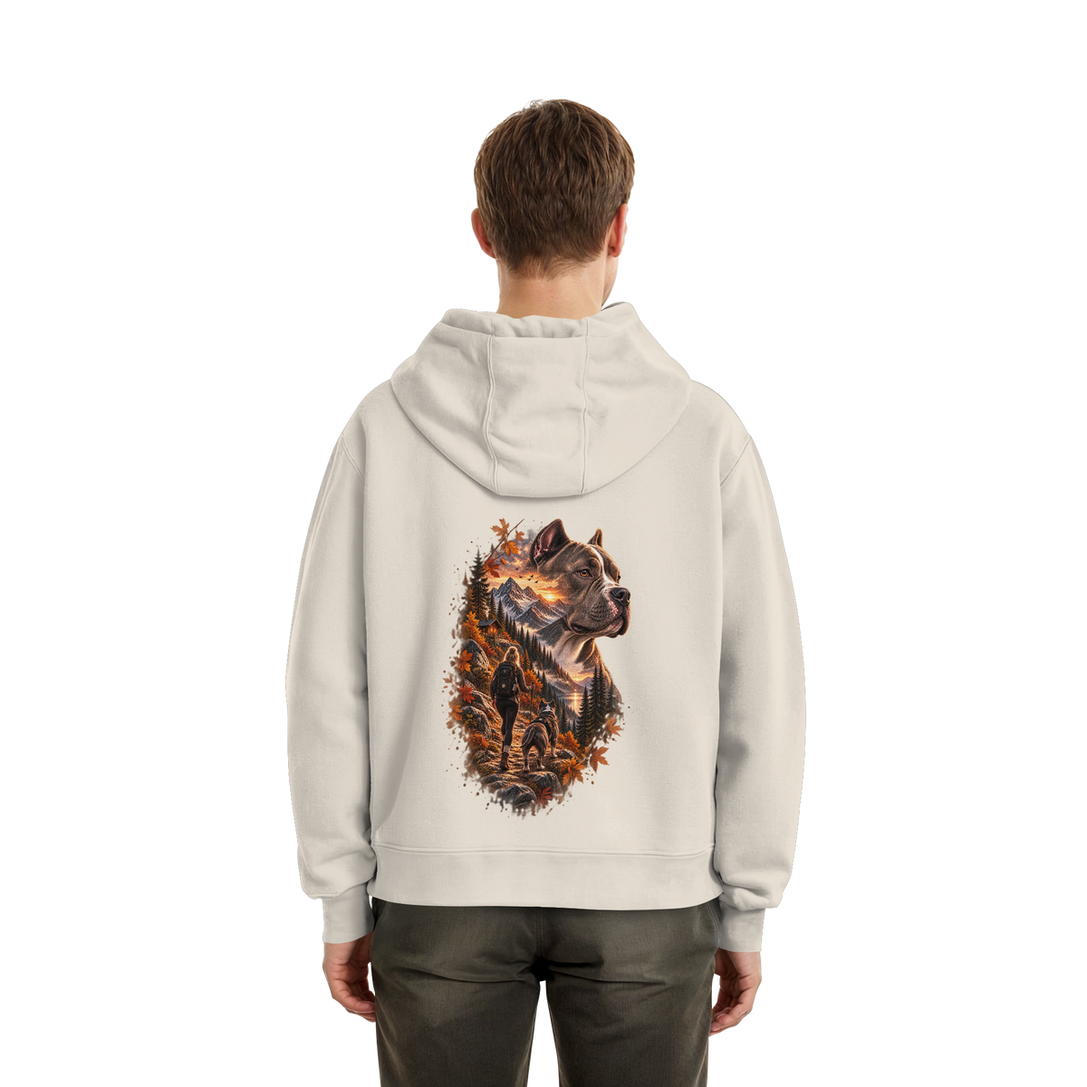 Dog Mountain Gray - Fluffy Boxcut Hoodie