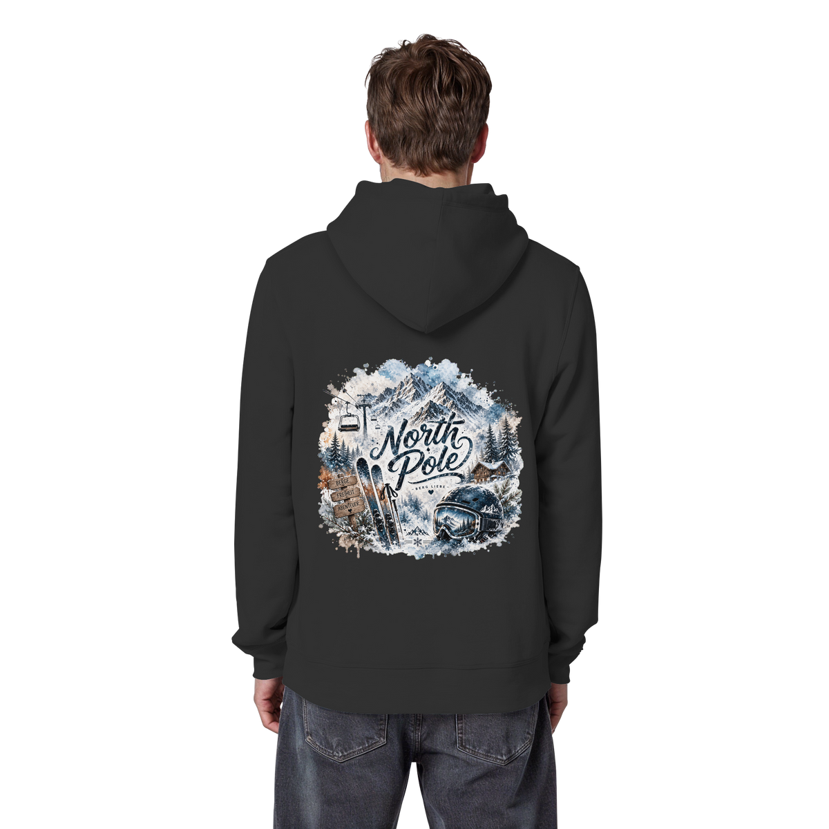 North Pole Ski - Organic Basic Hoodie