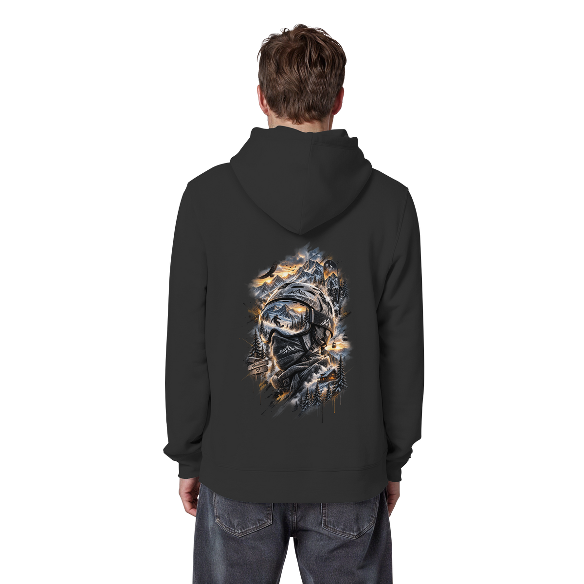 Ski Mountain - Organic Basic Hoodie