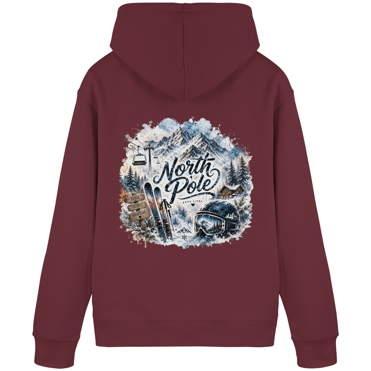 North Pole Ski - Organic Basic Hoodie