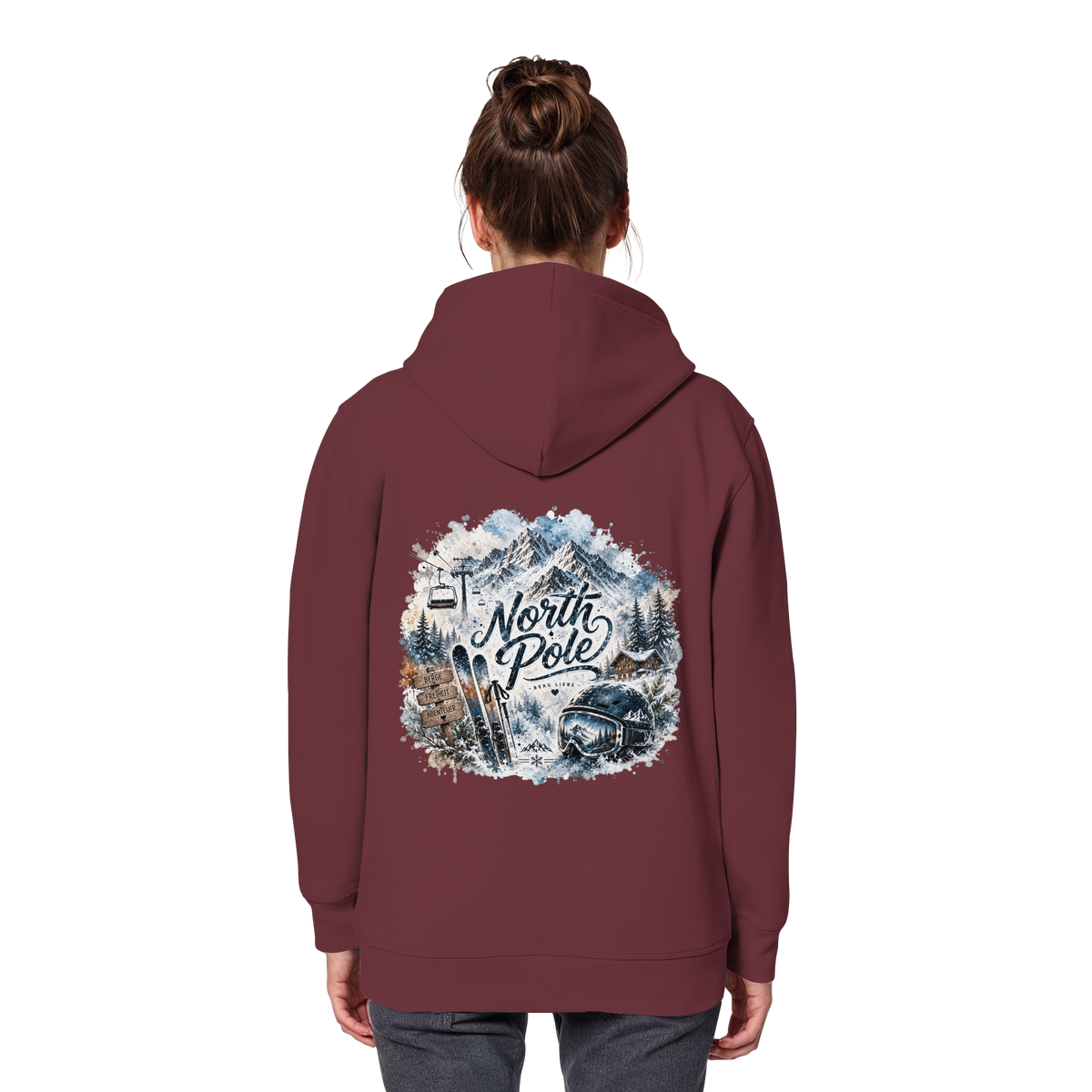 North Pole Ski - Organic Basic Hoodie