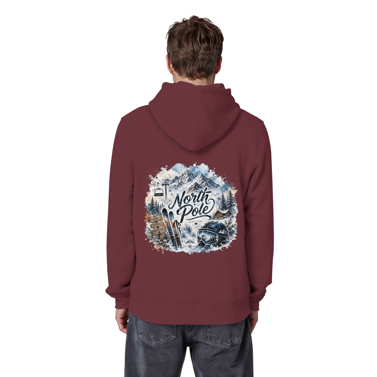 North Pole Ski - Organic Basic Hoodie