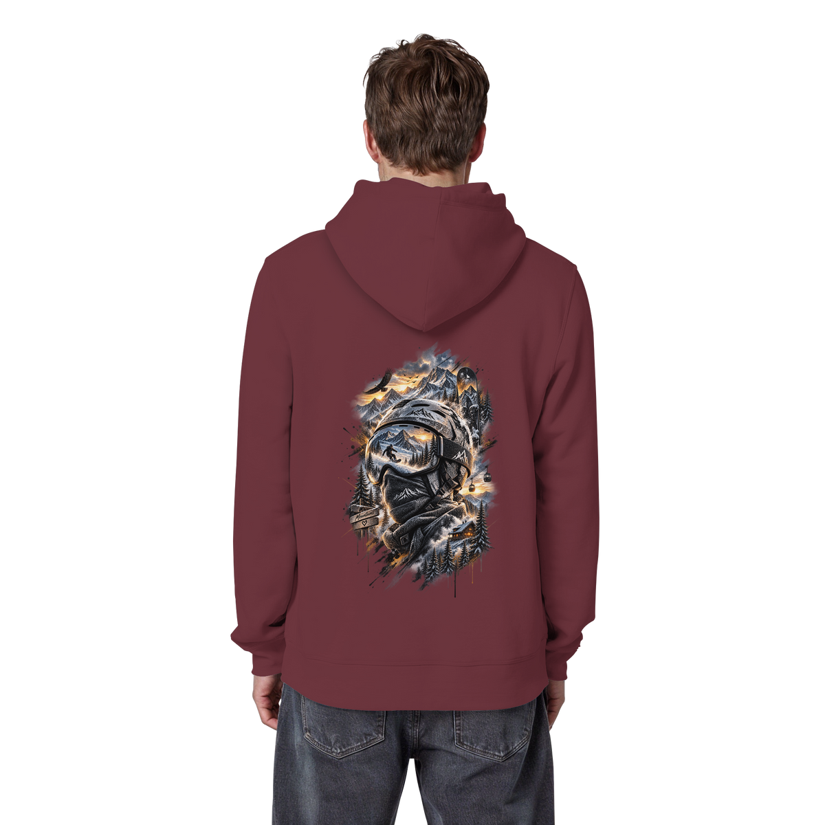 Ski Mountain - Organic Basic Hoodie