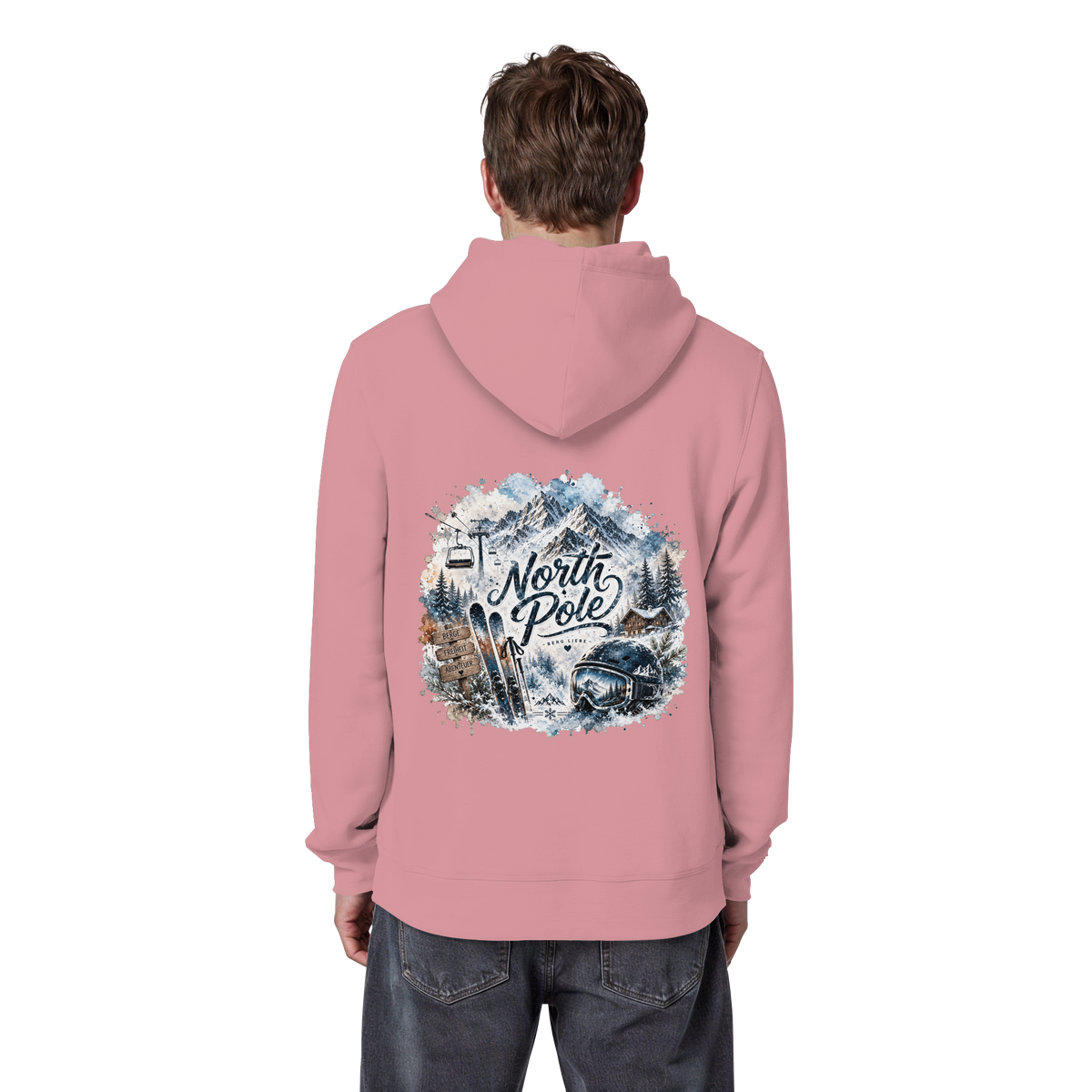 North Pole Ski - Organic Basic Hoodie