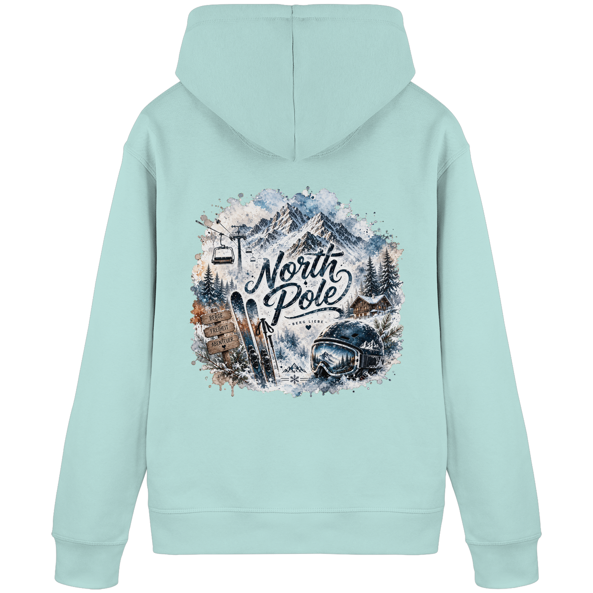 North Pole Ski - Organic Basic Hoodie