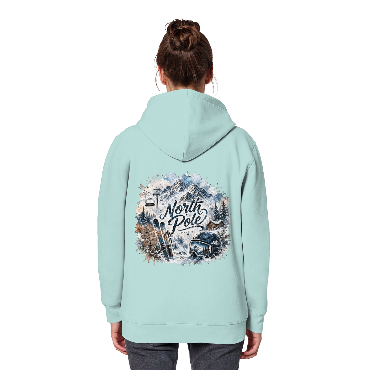 North Pole Ski - Organic Basic Hoodie