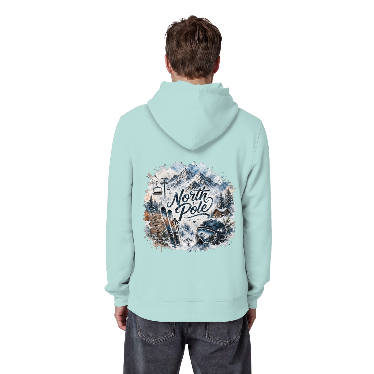 North Pole Ski - Organic Basic Hoodie
