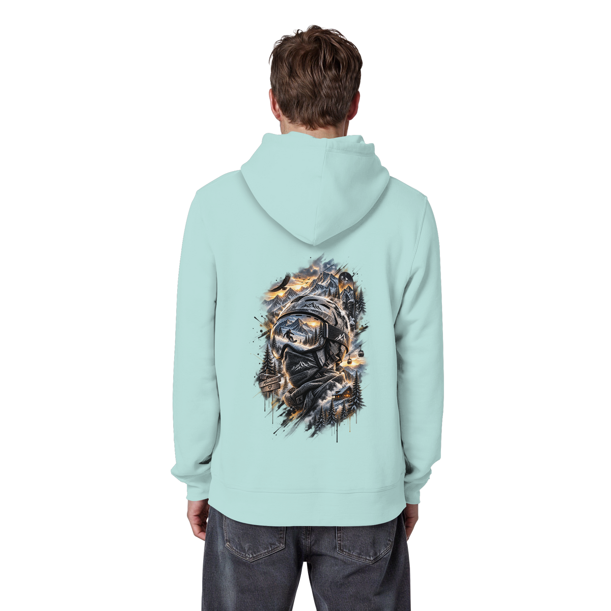 Ski Mountain - Organic Basic Hoodie