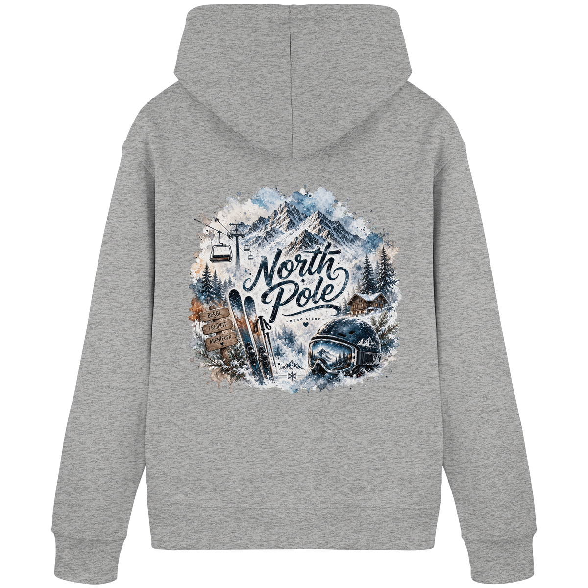 North Pole Ski - Organic Basic Hoodie