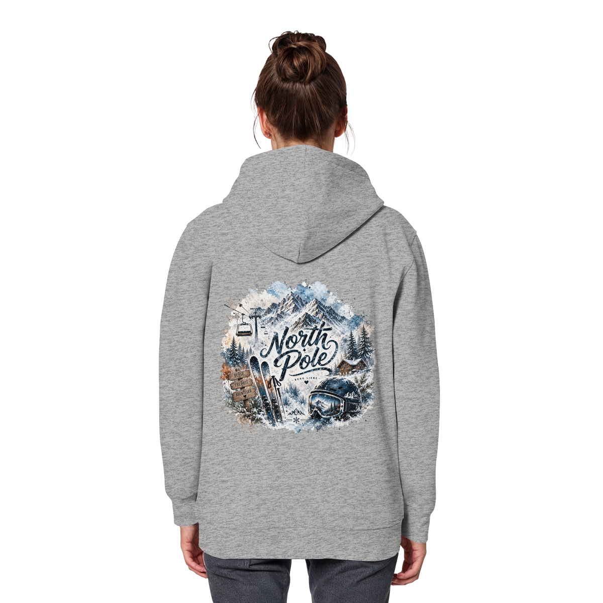 North Pole Ski - Organic Basic Hoodie