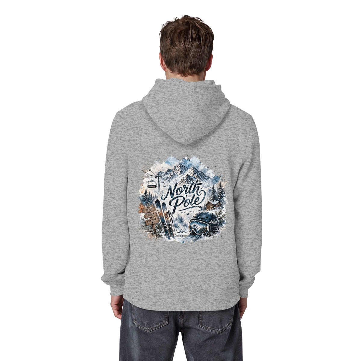 North Pole Ski - Organic Basic Hoodie