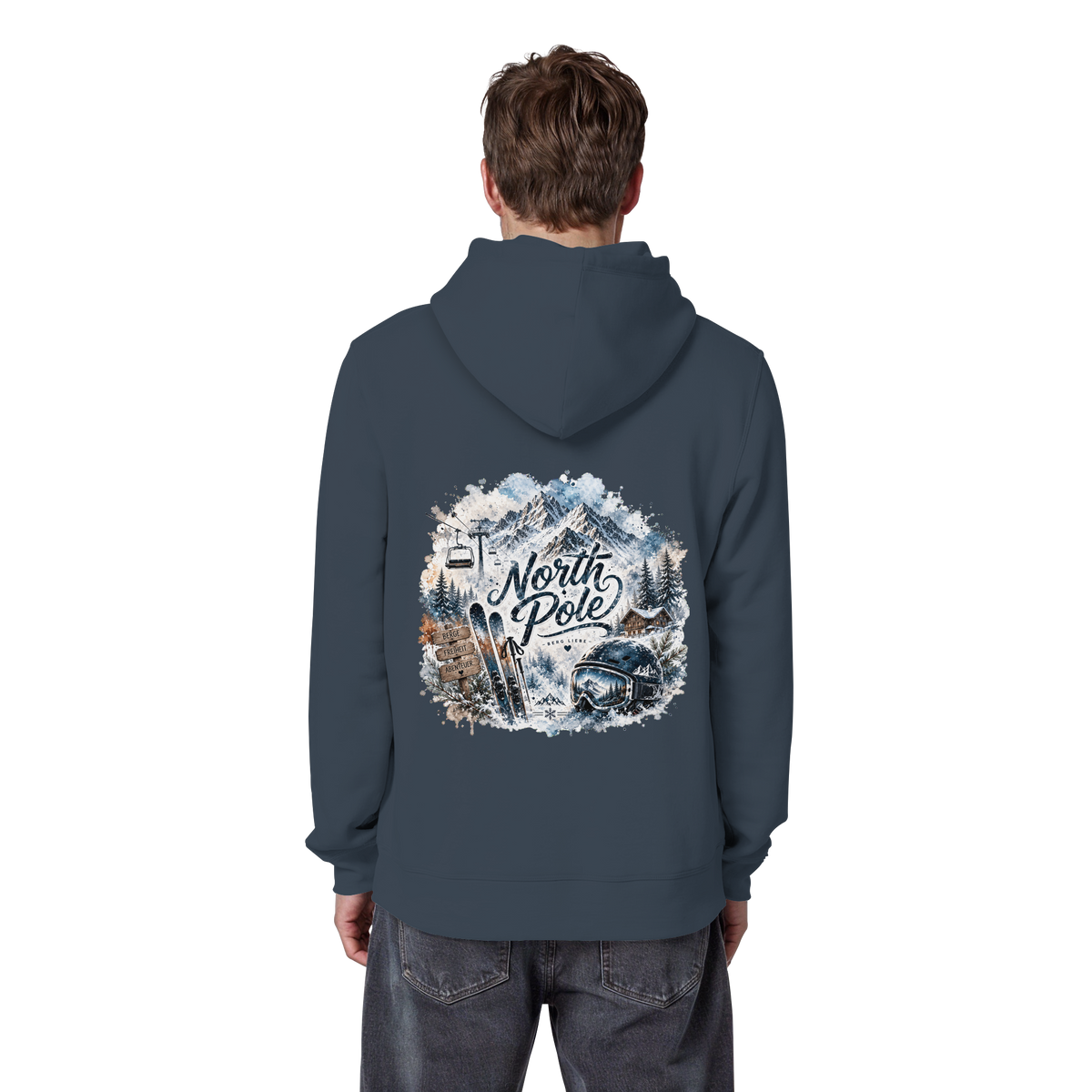 North Pole Ski - Organic Basic Hoodie
