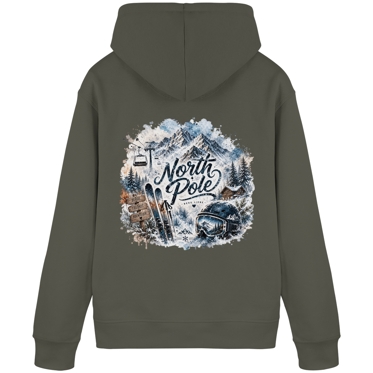 North Pole Ski - Organic Basic Hoodie