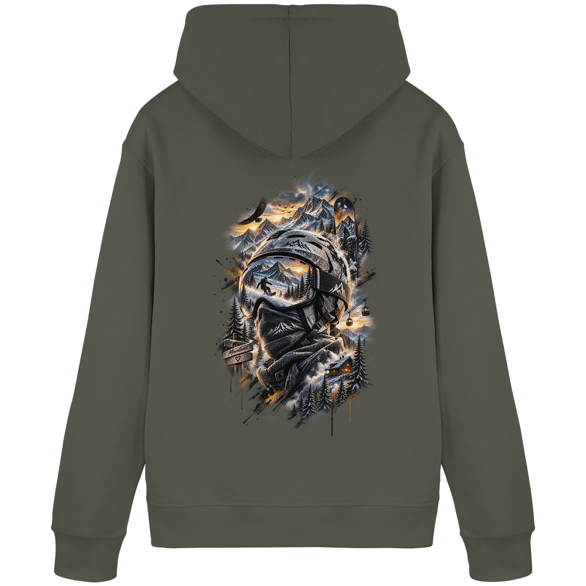 Ski Mountain - Organic Basic Hoodie