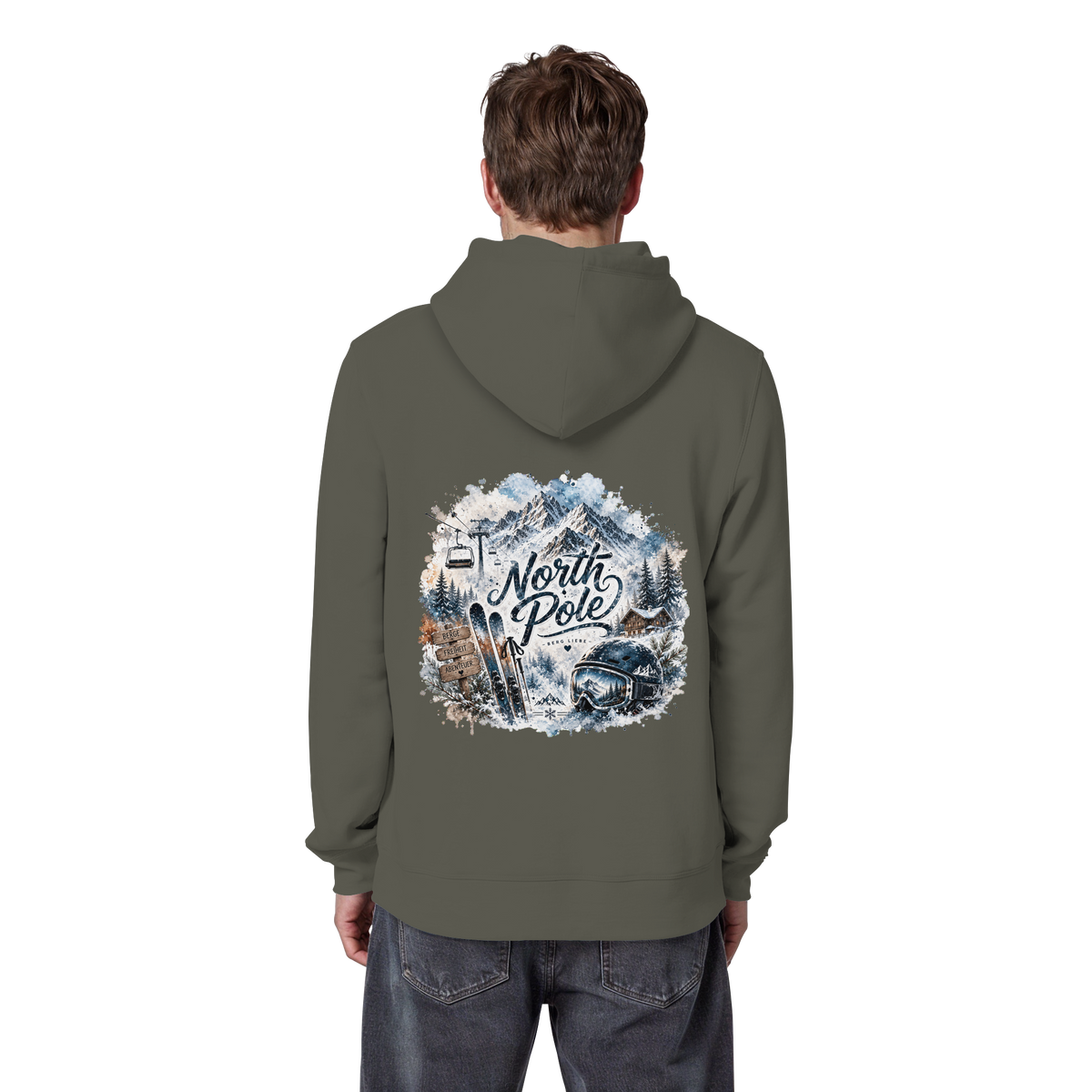 North Pole Ski - Organic Basic Hoodie