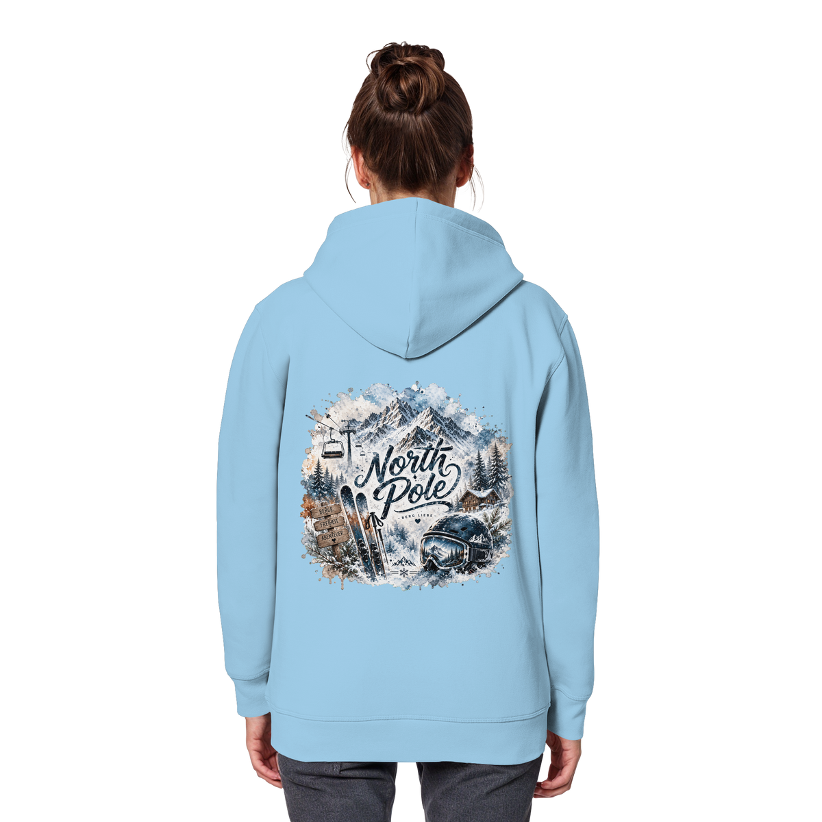 North Pole Ski - Organic Basic Hoodie