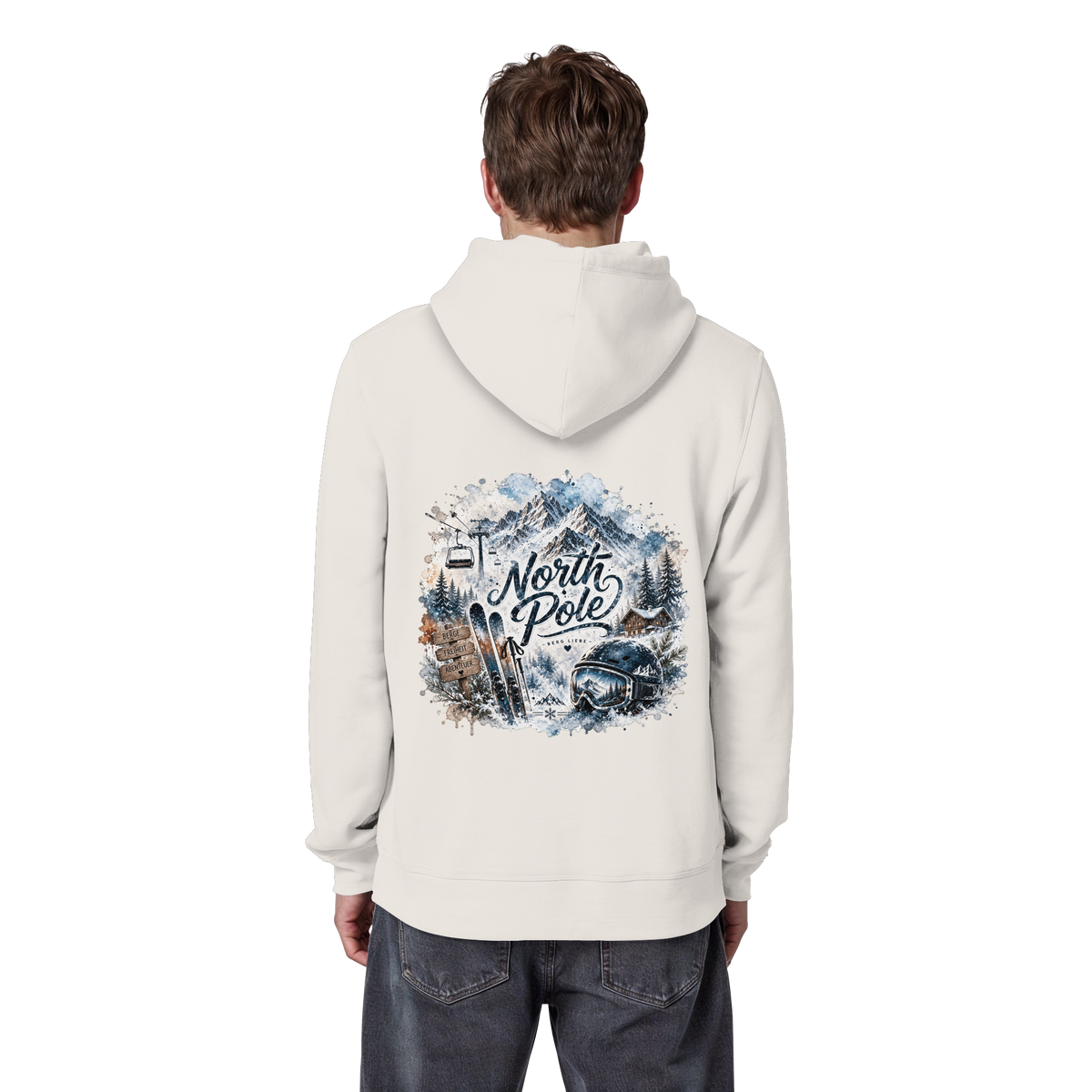 North Pole Ski - Organic Basic Hoodie
