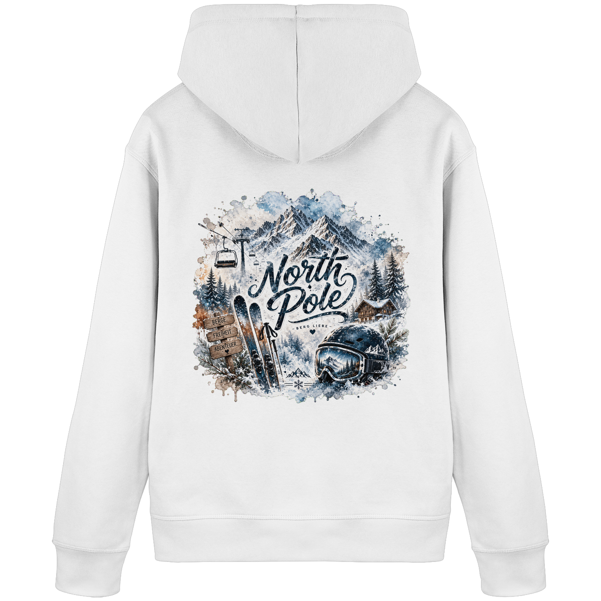 North Pole Ski - Organic Basic Hoodie