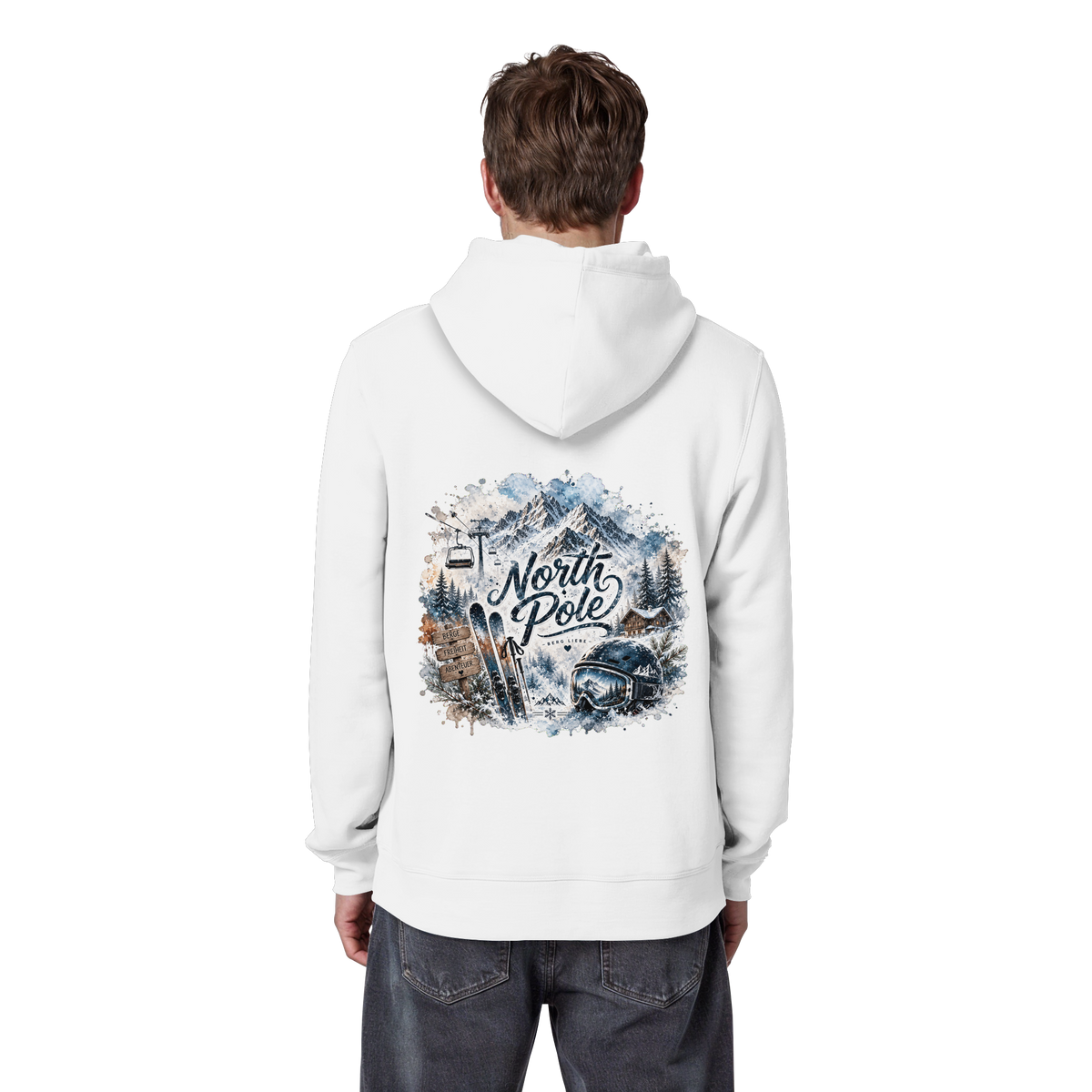 North Pole Ski - Organic Basic Hoodie
