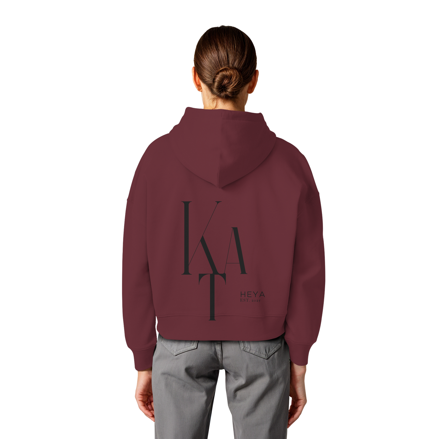 KTA heya- Est.2025 - Womens Organic Boxcut Hoodie
