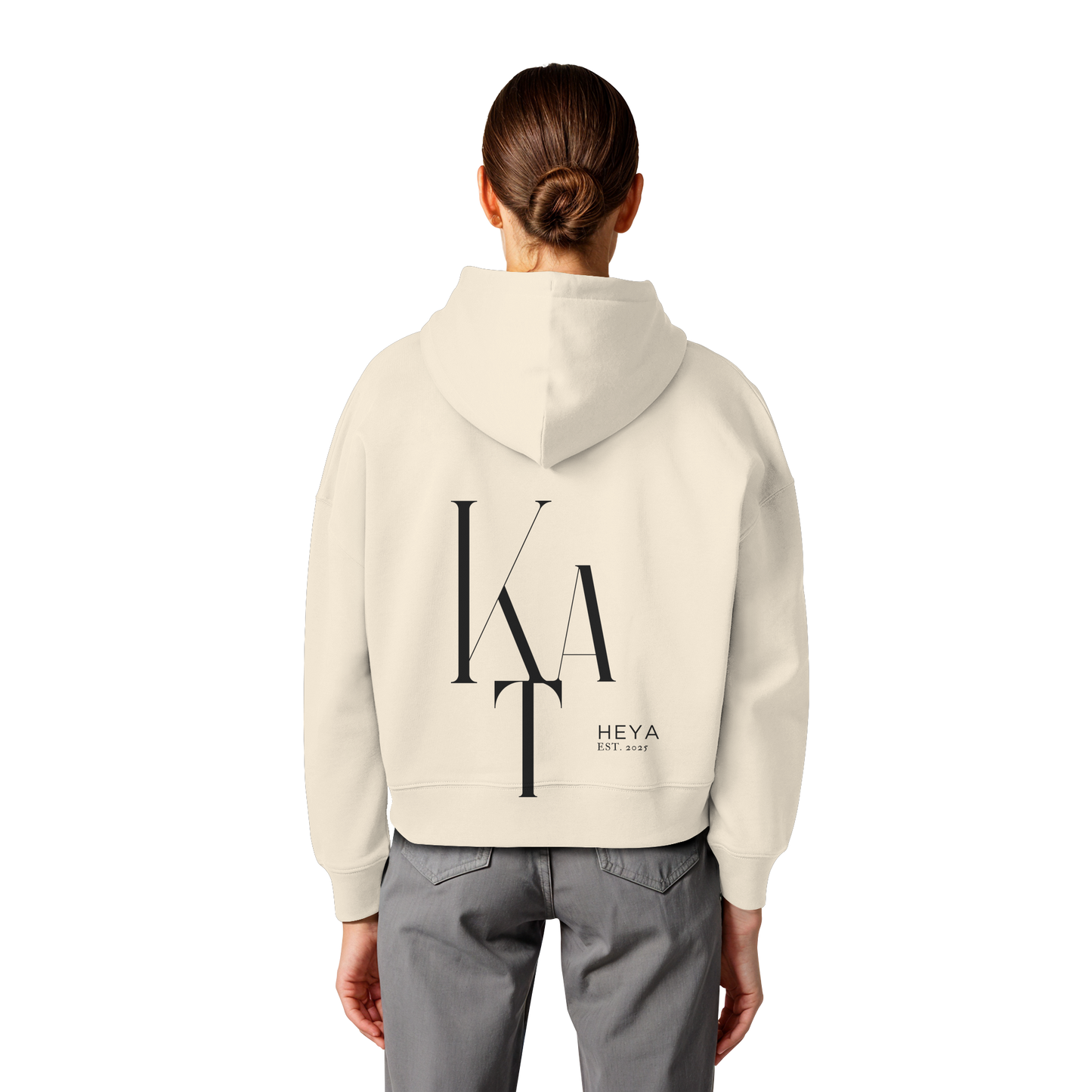 KTA heya- Est.2025 - Womens Organic Boxcut Hoodie