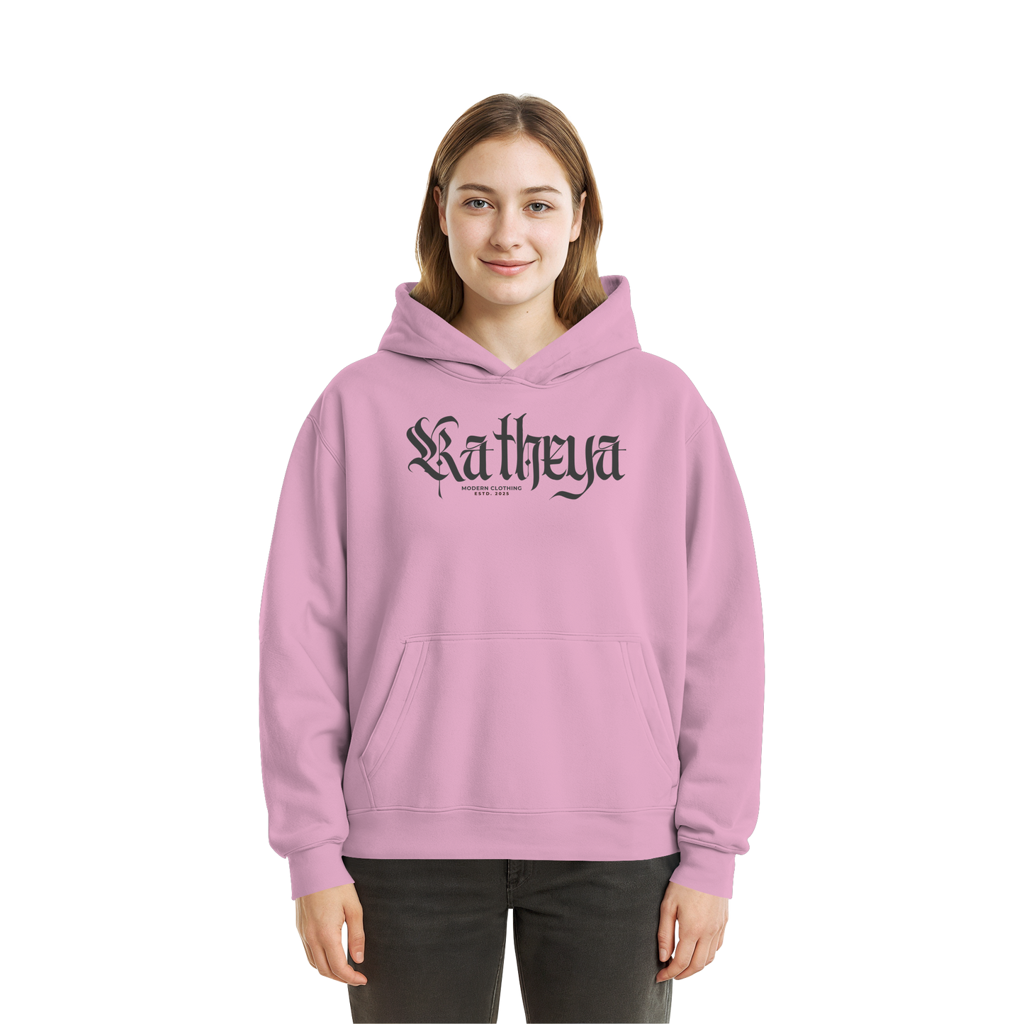 Katheya-kaligraphi - Fluffy Boxcut Hoodie
